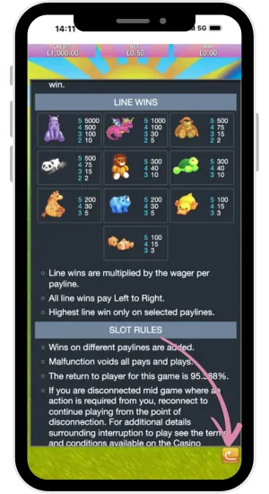 Review the paytable to learn how wins 