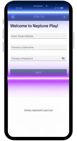 Create account Neptune